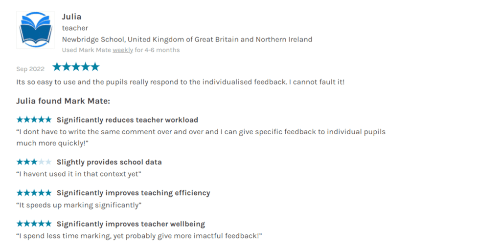 review of mark mate app by actual teacher