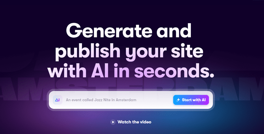 start with ai feature by framer