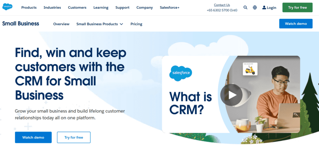 salesforce homepage as pre-made software options can save costs and time before opting for custom software solutions