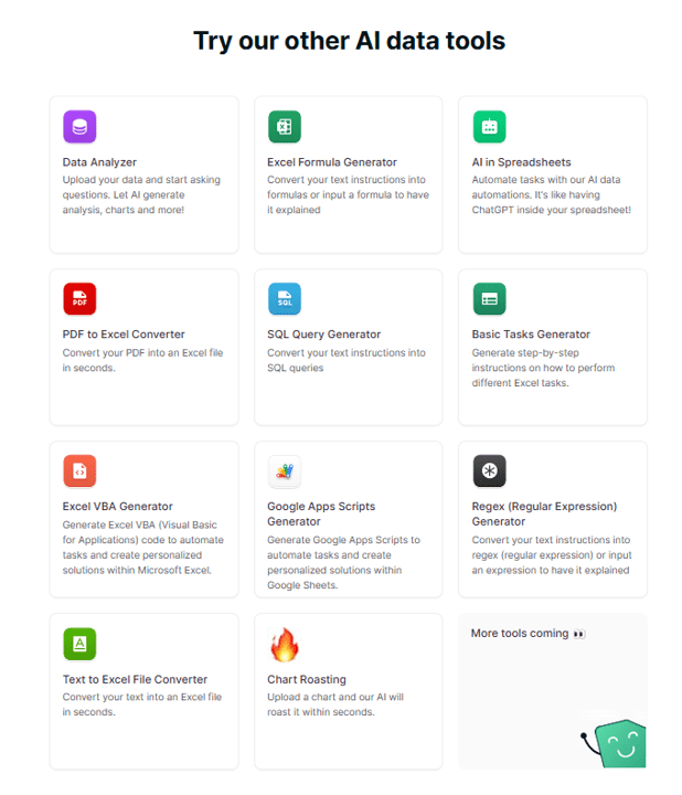 Formula Bot AI data tools