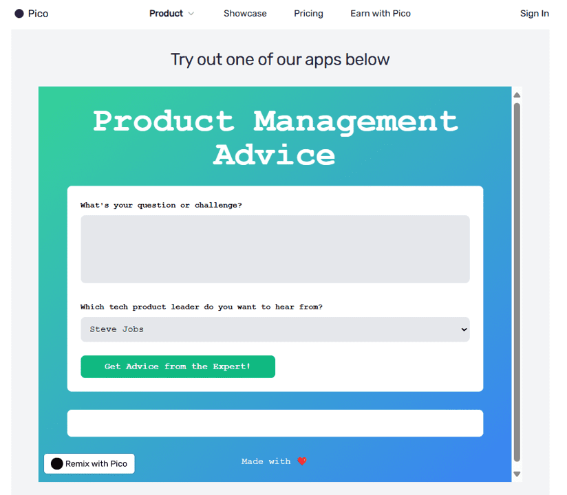 Top 5 No Code AI App Builders pico