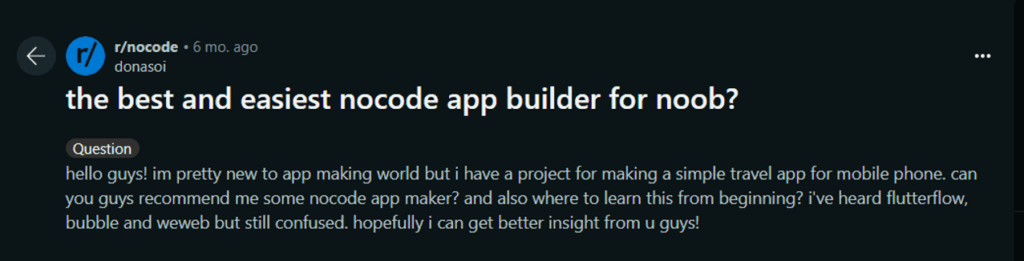 no code app builder for noob