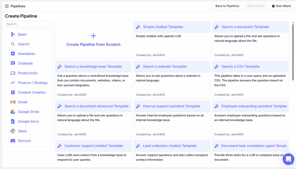 vectorshift pipelines to custom ai agent