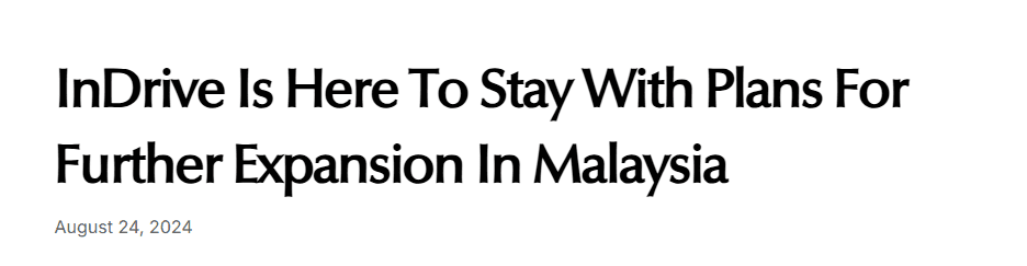 overview of ride hailing market in malaysia