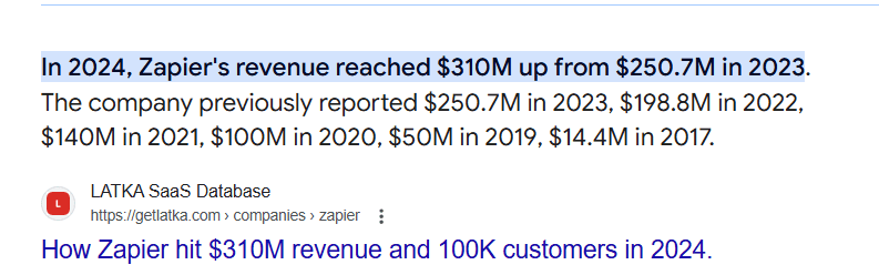 how api in zapier make multimillion dollars