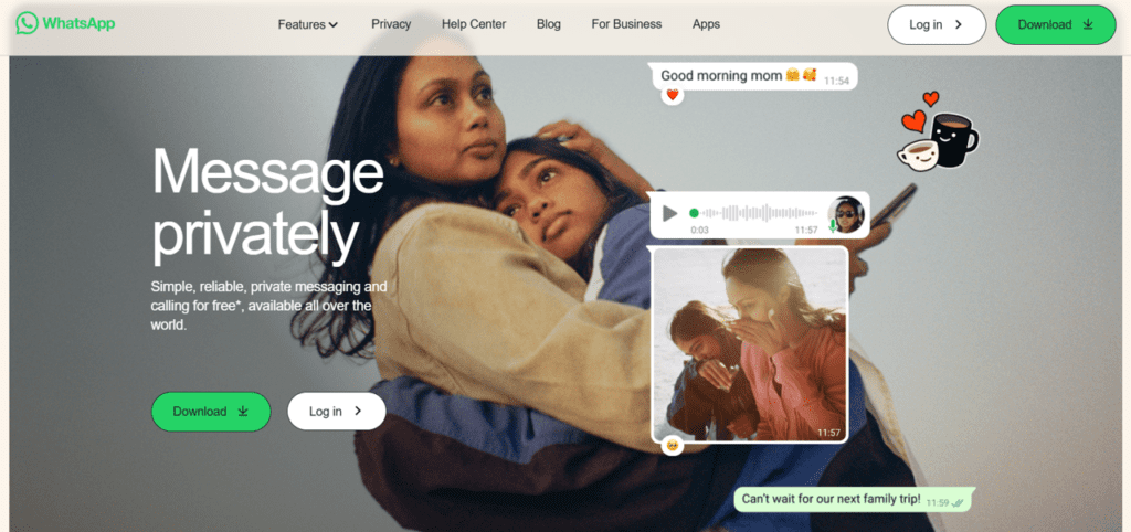 whasapp homepage