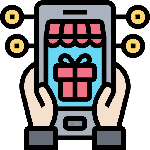 graphic of a mobile marketplace