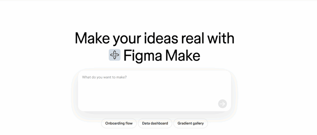 screenshot of figma make to help create prototypes with ai prompts